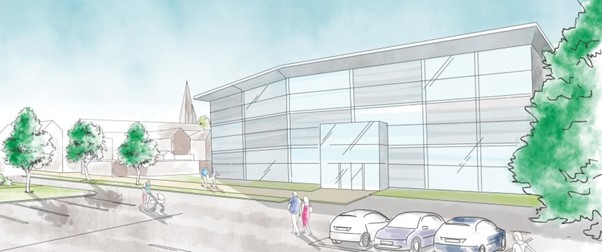 Illustration of the proposed Health Campus in Weybridge